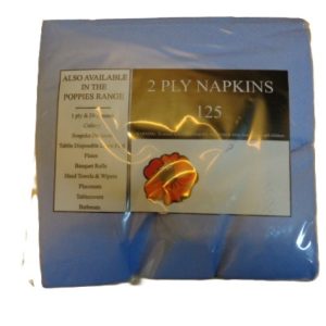Paper Napkins 2ply Baby Blue Pack 125's