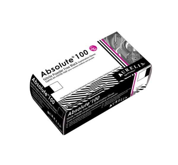 Nitrile Powder Free Black Gloves 100's Medium