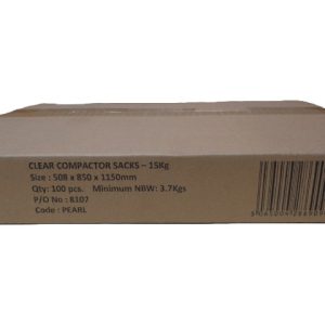 Clear Compactor Sacks 100's