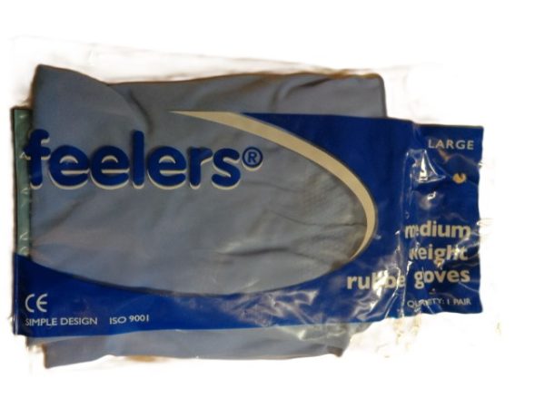 Rubber Gloves Blue Large