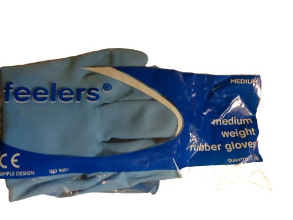 Rubber Gloves Blue Medium