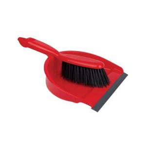 Dust Pan & Brush Red
