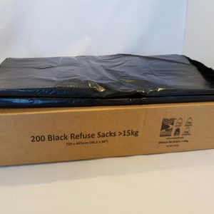 Black Refuse Sacks 15kg 200's