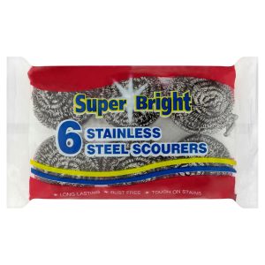Small Stainless Steel Scourers x 12 (2x 6 packs)