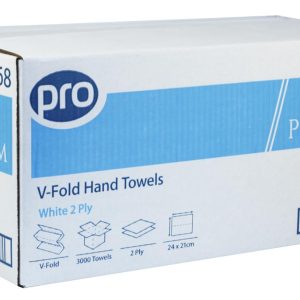 V-Fold Hand Towels White 2ply 3000's