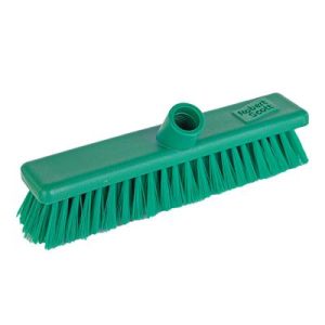 Washable Broom Head Stiff & Handle 30cm Green