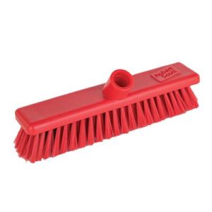 Washable Broom Head Stiff & Handle 30cm Red