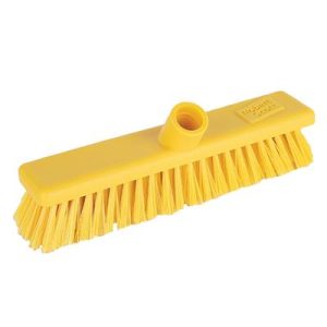 Washable Broom Head Stiff & Handle 30cm Yellow