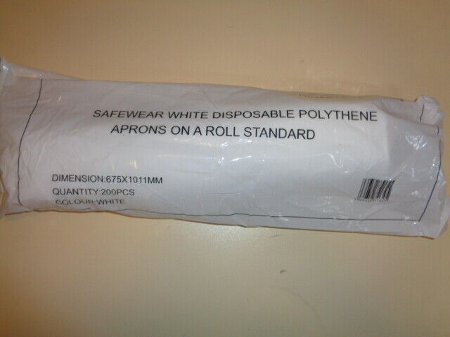 Polythene Aprons On Roll 200's White