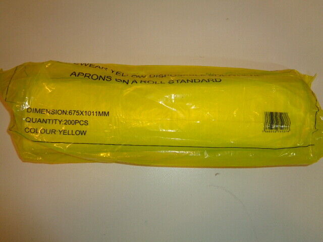 Polythene Aprons On Roll 200's Yellow